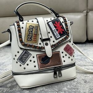 Tokyo Japan Boutique Fashion Backpack Convertible Shoulder Bag Sling Patches